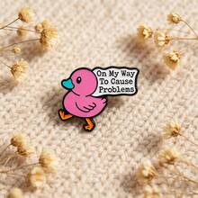 Duck Quote Lapel Enamel Pins And Brooches Badge Pins For Backpacks Bags Backpack Cool Decoration Friend For Gifts - Multicolor - View 7