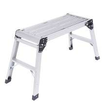 LX-1 Model Foldable Aluminum Alloy Step Ladder, Portable Collapsible Household Stepladder, Non-Slip Folding Stool Ladder For Home, Warehouse, And Indoor Maintenance - A - 查看 9