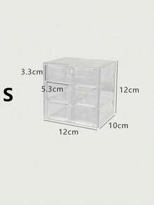 2/1pc Contact Lenses Storage Box, Daily Disposable Drawer-Style Transparent Dust-Proof Desktop Organizer, Makeup Storage Box, Drawer Storage Rack, Holiday Gift - Clear - View 9