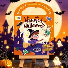 54pcs Cute Halloween Stickers, Suitable For Kids, Spooky Cartoon Ghosts, Pumpkins, Monsters, DIY Decorative Stickers, Applicable For Scrapbooks, Laptops, Party Gifts And Toys - Multicolor - View 2