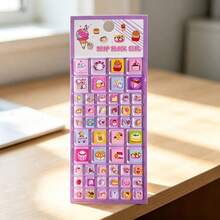 Cute Square 3D Puffy Bubble Stickers Colorful Cartoon Pattern DIY Hand‑Account Notebook Decoration Stickers Children Party Favor Gift - Multiple Colors (style/packaging Random) - View 2