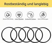Set Of 24 Shower Curtain Rings, Shower Curtain Hooks, And Bathroom Shower Curtain Rings-Suitable For Shower Curtains, Shower Rods, And Curtain Hooks-Black - Black - View 5