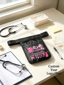 Customizable Personalized Nurse Waist Pack – Cute Pink Tool-Print Organizer Pouch – A Perfect Thank-You Or Work Gift For Healthcare Professionals - Multicolor - View 9