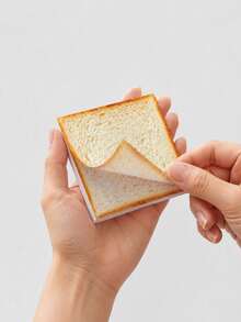 [Bread Sticky Notes] Bread Sticky Notes, Toast Food Theme Self-Adhesive Memo Pads,50-Page Package Of Sticky Notes, Funny Kawaii Notepad, Removable Adhesive Notes For Planner, To-Do List, School And Office Supplies - Regular Model - View 4