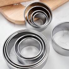 11-Piece Stainless Steel Round Cookie Cutter Set, Baking Molds For Cakes, Donuts, And Crafts; Suitable For Cutting Fudge, Jelly, Cheese, Soft Fruit, Pancakes, Soap, And Craft Clay; Dishwasher . - View 10