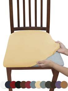 1PC High Elasticity Milk Silk Stool Cover, Simple Solid Color Anti-Dirt Washable Protective Cover, Suitable For Restaurant, Hotel, Home Dust-Proof Stool Cover, Back To School, School Supplies, Dorm Decor, College Decor, - Milk Silk Stool Cover - View 20