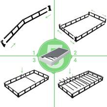 4 Inch Queen Box Spring Low Profile, Heavy Duty Metal Mattress Foundation Base With Fabric Cover, High Load Bearing Capacity Support Slat Bed Frame, Easy Assembly Non Slip Noise Free, White - 4 Inch - View 9