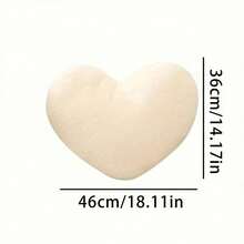 1PC Heart-Shaped Plush Pillow, Soft And Fluffy, Sofa Bed Decorative Pillow, Heart Pillow, Heart Pillow, Room Decor, Home Decor, Living Room Decor - Multicolor - View 3