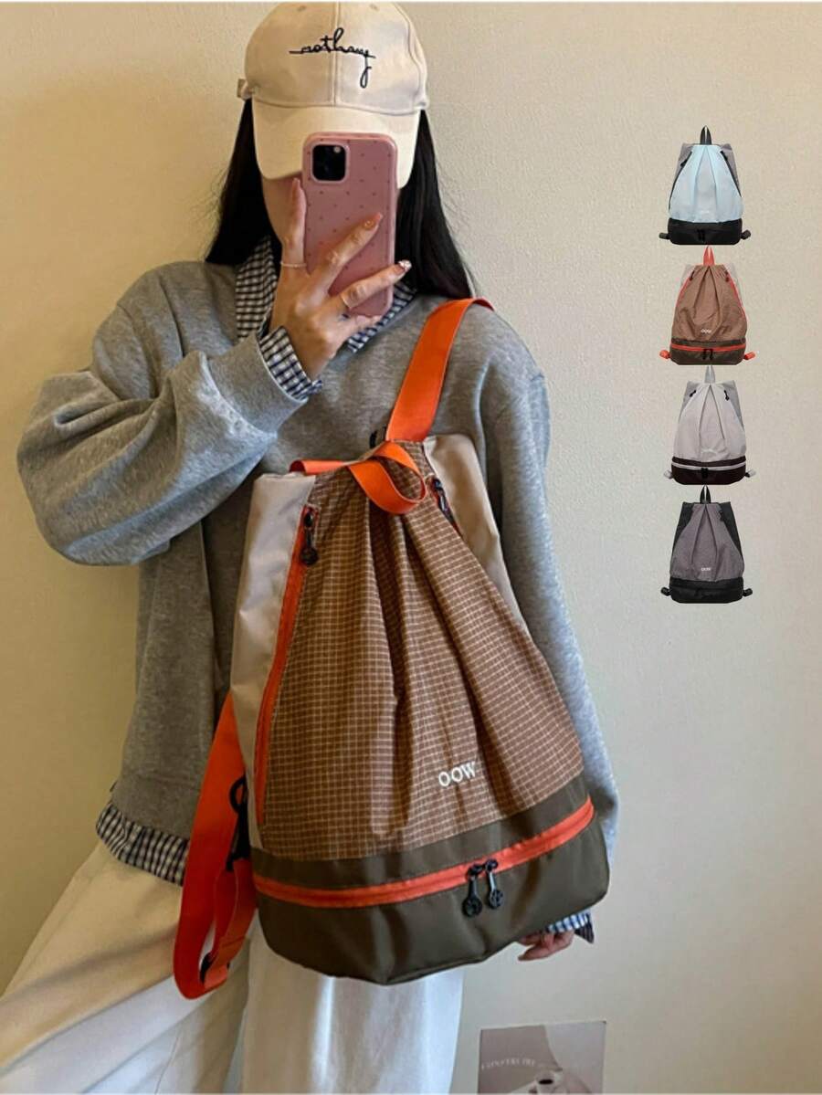 Sports Gym Bag Backpack With Shoes Compartment For School Yoga Hiking Outdoor Running