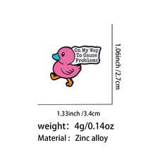 Duck Quote Lapel Enamel Pins And Brooches Badge Pins For Backpacks Bags Backpack Cool Decoration Friend For Gifts - Multicolor - View 3
