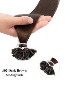 16-22 Inch U-Shaped Hair Extensions, Remy Human Hair, 1g/Strand, 25S And 50S Optional, Keratin Hot Melt, Easy Installation, Long-Lasting, Straight, Soft, High Quality Hair Accessory - Multicolor - View 12