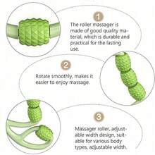 Leg Massage Roller Set, Multi-Function Foam Roller, Suitable For Thighs And Calves, Muscle Relaxation Tool, Leg Slimming Trainer, 3-Piece Set - Multicolor - View 4