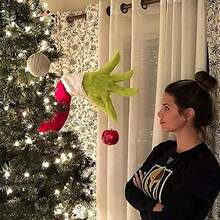 The Grinch 精靈身體樹飾品、精靈手臂聖誕樹裝飾品、聖誕樹頂飾、派對用品、室內家居聖誕裝飾 - 多色 - 查看 4