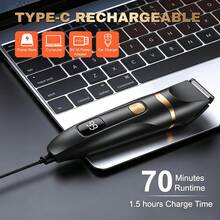 3合1電動刮鬍刀 理髮器 胡鬚修剪器 鼻毛修剪器,USB充電與LCD螢幕 電量指示燈,適合送給男士或女士的完美禮物 - 彩色 - 查看 12