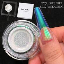 Gift Box Nail Powder Set, Luxury Optical High-Gloss Quality Nail Powder, Perfect Gift Choice, Unique Floating Design Gift Box, Y2K Mirror Chameleon Powder, Suitable For Nail Art Design, From Beginners To Nail Technicians - Multicolor - View 8