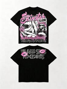 Men T-Shirts - 黑色 - 查看 1