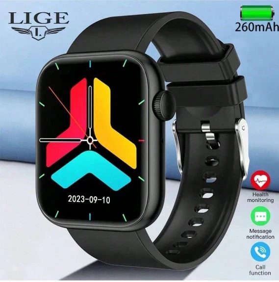 Reloj inteligente unisex con llamada inalámbrica, detección de temperatura corporal, ajuste de brillo, entrenamiento de respiración, asistente de voz, levantamiento para despertar y otras funciones