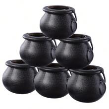 [Mini Crucible Set] 6pcs Mini Crucible Water Bottles - Novelty Water Bottles - Halloween Black Crucible Stand - Witch's Crucible - Crucible Pot Party Gift - (Non-Food Contact), Outdoor Decoration, Room Decoration, Fun Gift - Multicolor - View 7