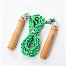 1pc Personalized Customized Spring Wooden Handle Tape-Free Student Sports Fitness 2.2m Jump Rope, Durable And Wear-Resistant, Can Be Used As Reward Gift - Multicolor - View 9