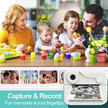 Children's Instant Print Camera Toy, Equipped With Dual 1080P HD Cameras, 1200mAh Battery, Two Printing Modes And Three Printing Densities, Perfect Gift For Kids, Suitable For Christmas And New Year - Multicolor - View 5