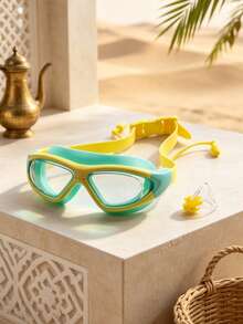 2 Pieces Swimming Set - Large Frame Swimming Goggles, Anti-Fog Waterproof Silicone Swim Goggles With Earplugs And Nose Clip, Suitable For Swimming Training And Leisure, Holiday Gift - Multicolor - View 9
