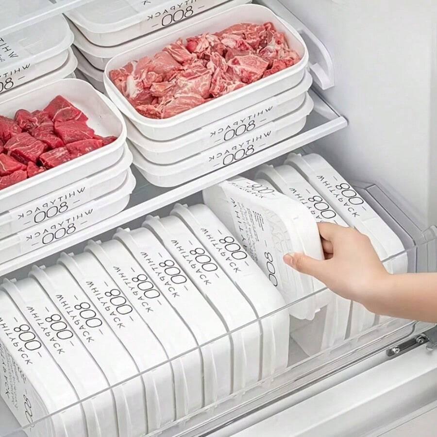 10pcs Reusable Food Storage Container Set (5 Containers + 5 Lids), Stackable Freezer Food Storage Containers With Lids, Suitable For Grains, Meat, Fruit And Vegetables, Suitable For Lunch Boxes, Kitchen Organization And Kitchen Storage - Multicolor - View 1