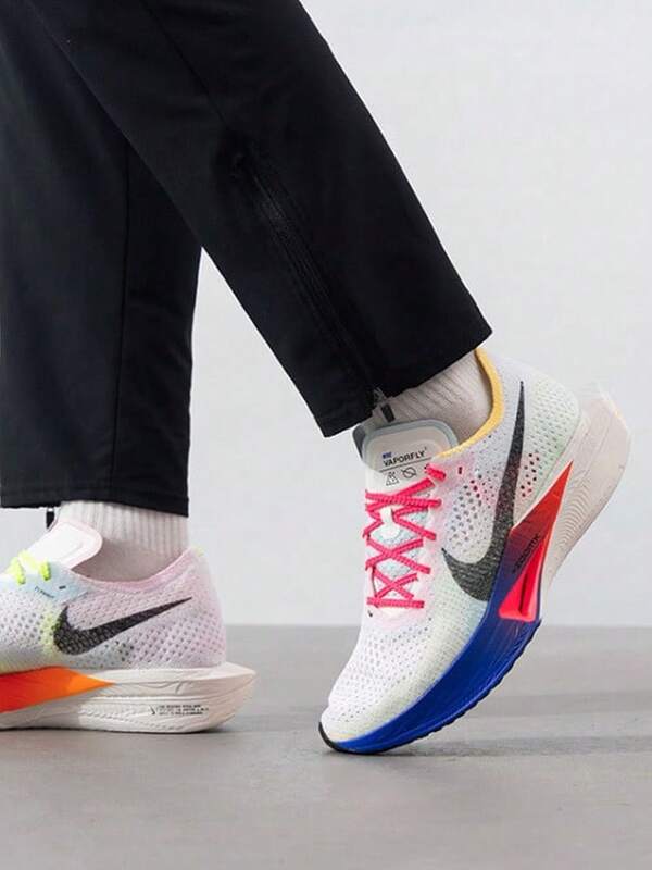 Nike ZoomX Vaporfly 3 Comfortable And Versatile Low-Top Marathon Racing Running Shoes For Men With Carbon Fiber Plate For Shock Absorption, Slip Resistance, And Durability
