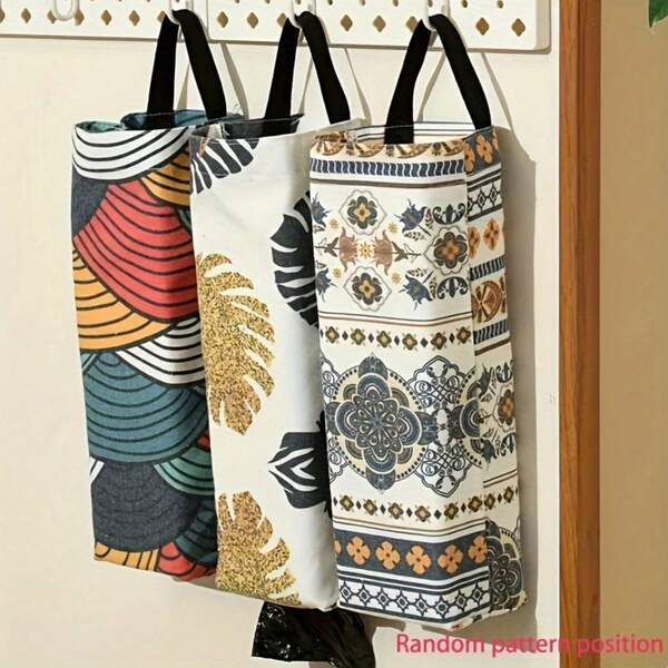 Mesh Hanging Storage Bag, Wall-Mounted Trash Bag Dispenser Rack, Suitable For Kitchen, Multi-Functional Miscellaneous Storage Bag, Ideal Storage Solution For Behind Door, Kitchen And Bathroom, Essential Home Kitchen Storage Tool