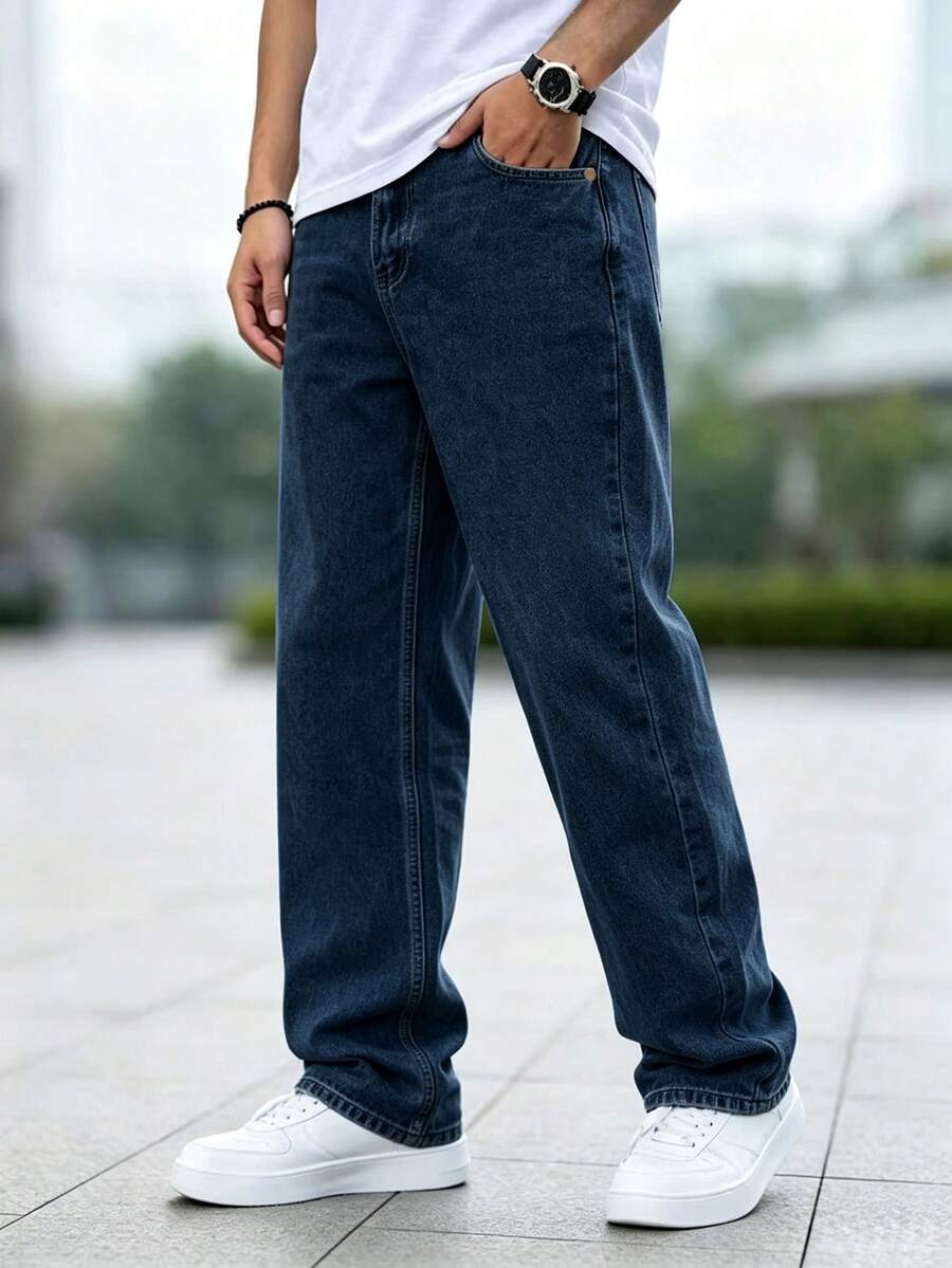 Men's Casual Slim Fit Skinny Jeans - Suitable For All Seasons