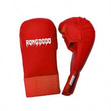 Karate Boxing Gloves Plain Pattern Competition Training Hand Guards Children Sanda Boxing Training Protective Gloves - White - View 4