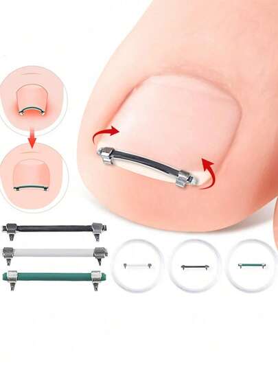 1 pièce Outil de correction d'ongle incarné en acier inoxydable premium sans douleur, pour le soulagement de la douleur de la paronychie, convient aux soins quotidiens des pieds pour hommes et femmes, cadeau exquis