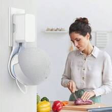 壁掛けホルダー 第5世代・Home Miniに対応 音質キープ設計 | スピーカースタンド 省スペース ケーブルすっきり収納 簡単設置 リビング・寝室・キッチン対応 ホワイト - イニシャル - チェックする 6