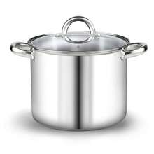 Cook N Home - Olla de sopa con tapa, Basics de acero inoxidable, 12 cuartos de galón - Ver 2