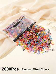 2000Pcs Simple Mini Disposable Hair Ties For Girls And Teens - Multicolor - View 7
