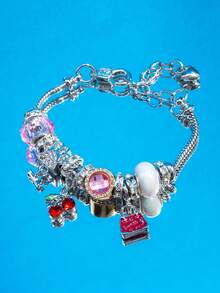1pc Elegant Luxury Bracelet, Multi-Element And Multi Accessory DIY Bracelet - Multicolor - View 1