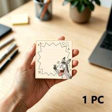 1/4 Pcs Cute Funny Donkey Cartoon Memo Pad | Aesthetic Kawaii Expressive Doodle Explosion Frame Design, Beige Minimal Desk Stationery For Journaling, To-Do Lists, Study Planner & Office Notes, Multi-Purpose Writing Pad For School & Daily Organization - one-size - View 9