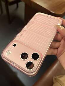 Minimalism Heat Dissipation Translucent Phone Case Compatible With Phone 17 Pro Max 17 Pro 17 16 Pro Max 16 Pro 16 15 Pro Max 15 Pro Max 15 Pro 15 14 13 Pro Max Lens Protection Back Cover - Pink - View 2
