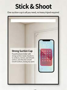 1pc Self Adhesive Silicone Suction Phone Stand, Hidden Foldable Mobile Phone Holder, Anti Slip Portable Desktop Bracket, Adjustable Horizontal Vertical Viewing Stand For Cell Phones, Multi-Use Support For Travel Office Home, Available In Multiple Colors - Multicolor - View 3