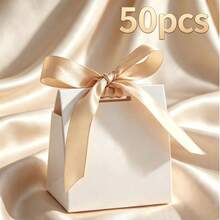 50pcs Mini Small Blank Gift Boxes With Colorful Ribbons, Suitable For Wedding, Birthday, Party Favors, Holiday Party Decoration, Valentine's Day, Christmas - View 10