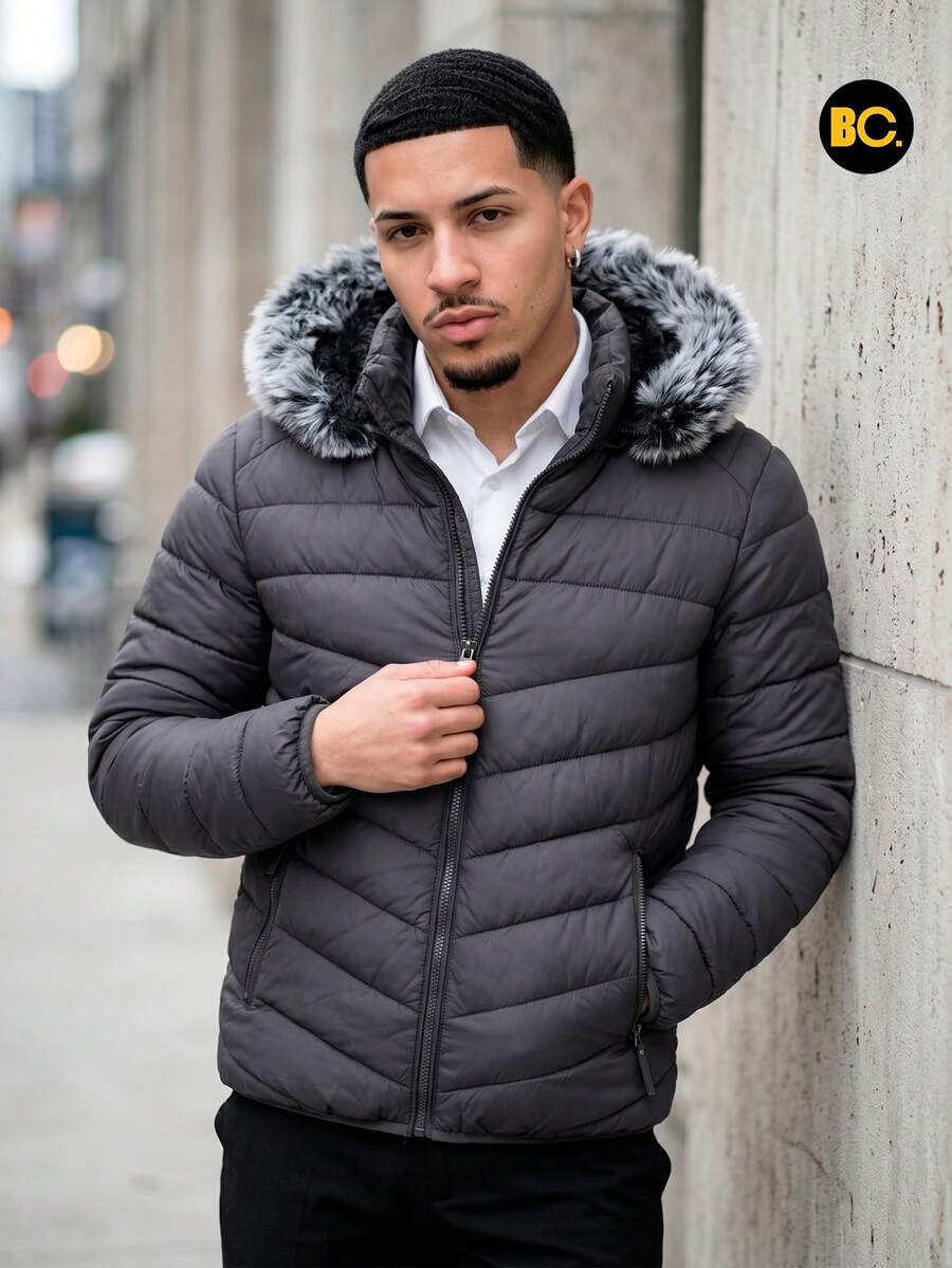 Big City Men Jackets And Coats - Dark Grey - View 1
