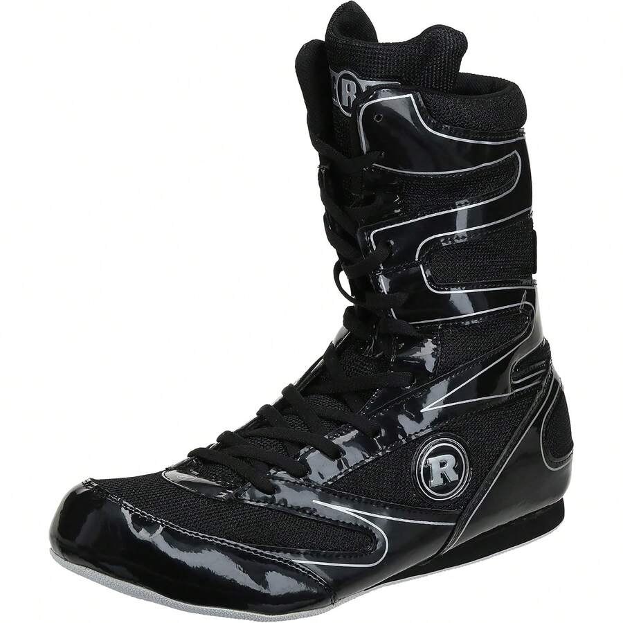 Ringside Diablo Boxing Shoes, Synthetic Leather Shoes For Men And Women, Lightweight, Low-Top Ankle Shoes For Boxing, Wrestling, Workout, Variant 1 - Black - View 1