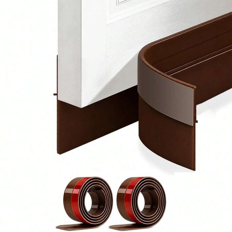2 Buah Penahan Angin Pintu, Cocok Untuk Segel Bawah Pintu Eksterior dan Interior, Strip Segel Pintu Tahan Angin, Kedap Suara Jendela Garasi, Isolasi Udara Dingin, Penghalang Angin.