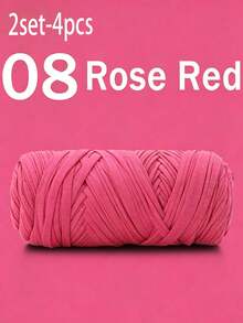 6pcs-3set Premium T-Shirt Yarn 200g/Pc High Elastic Soft Polyester Yarn, Suitable For DIY Crochet Bags, Baskets, Mats, Slippers, Dolls, Multi-Color Holiday Crochet Handmade Yarn, Multi-Functional Knitting Accessories, Large Ball Pack - Multiple Styles - View 12