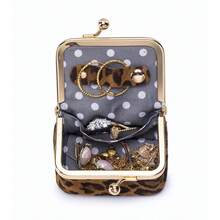 1pc Portable Mini Jewelry Box, Travel Earring, Ring, Accessory Storage Box - Lilac Purple - View 9
