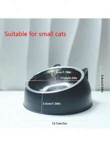 1 buah Mangkuk Kucing Stainless Steel PETSIN (100ml) dengan Bingkai Telinga Lucu - Mangkuk Makan dan Dispenser Air 2-in-1 yang Miring, Melindungi Leher, Cocok untuk Pemilik Hewan Peliharaan dan Pecinta Hewan Peliharaan, Cocok untuk Kucing, Anjing, dan Hewan Peliharaan Kecil, Hadiah Praktis - 100 ml - View 7
