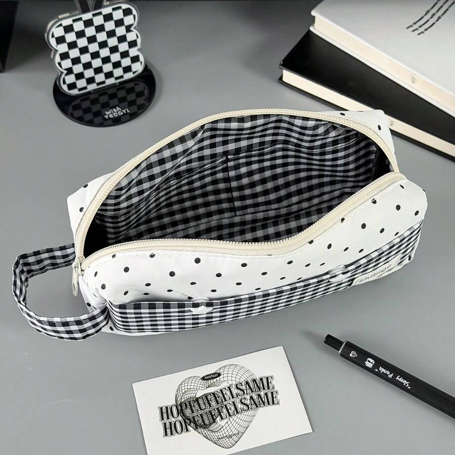 New Handheld Large Capacity Stationery Storage Box Pencil Pouch Travel Toiletry Bag Stationery Organizer Pencil Case Marker Storage Box Pen Bag Makeup Bag Makeup Storage Bag Desktop Stationery Storage Box Multi-Functional Stationery Box - Single Piece - View 1