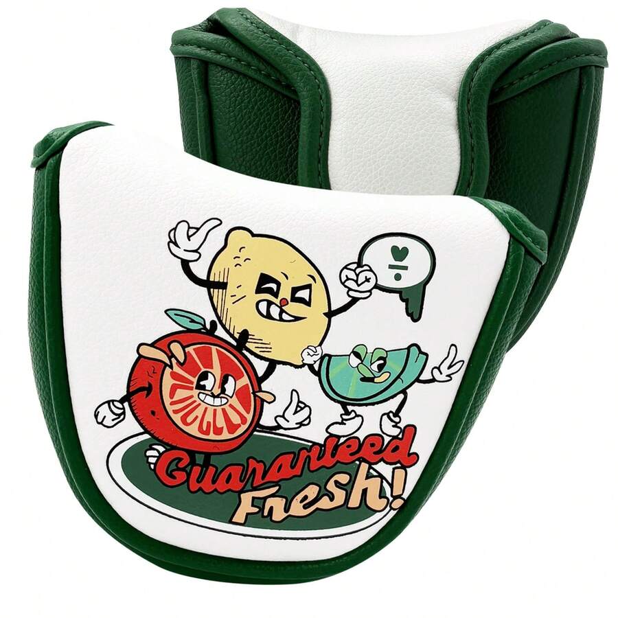 1 buah Sarung Putter Golf untuk Stik Golf DF3, Menampilkan Elemen Pola Kartun yang Bergaya dan Lucu, Terbuat dari Kain PU dengan Lapisan Mewah, Sarung Tahan Lama. - Putih - View 1