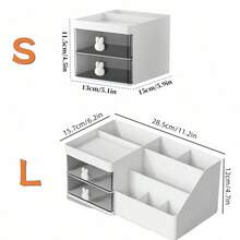 返校季成人用透明抽屜式桌面收納盒 文具辦公收納 禮品 - 彩色 - 查看 7