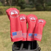 Pelindung Golf Merah 1919, Desain Bordir, Aksesori Golf, Bahan Tahan Lama, Memberikan Perlindungan Terbaik untuk Klub Golf Anda - MultiWarna - View 1