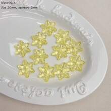 Ice Transparent Colored Straight Hole Snowflakes DIY Handmade Winter Christmas Decorations DIY Hanging Accessories Materials - Multicolor - View 11
